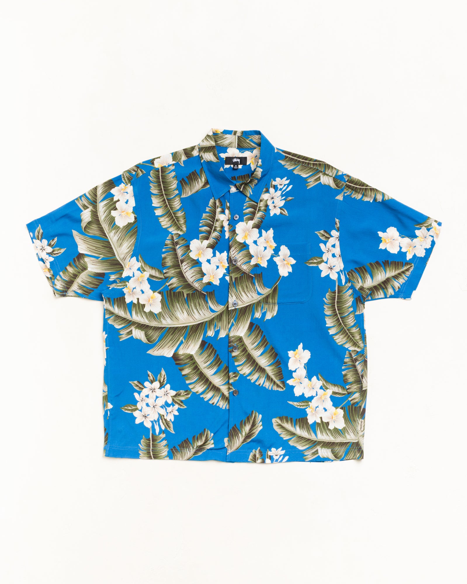 HAWAIIAN FLORAL SS SHIRT, Blue