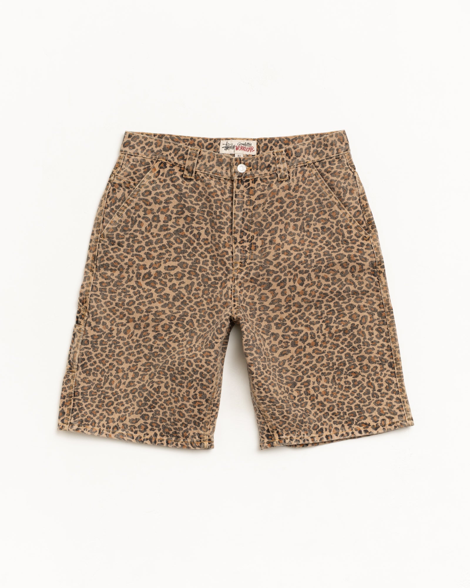 DENIM WORK SHORT、Leopard