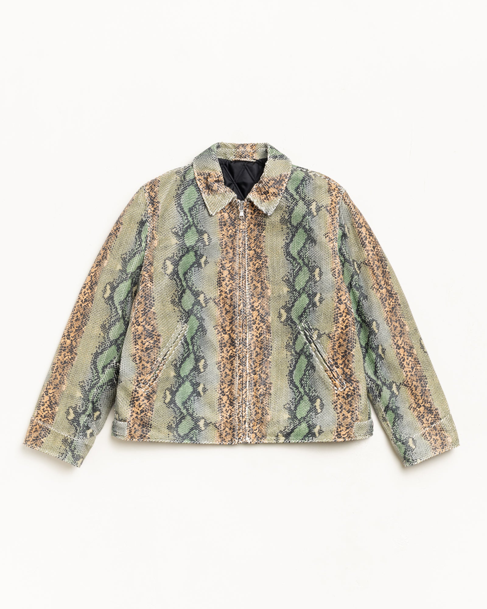 GARAGE JACKET LEATHER, Snake