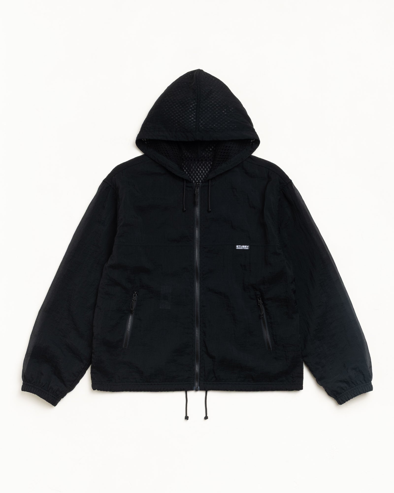 LAYERED MESH REVERSIBLE JACKET, Black