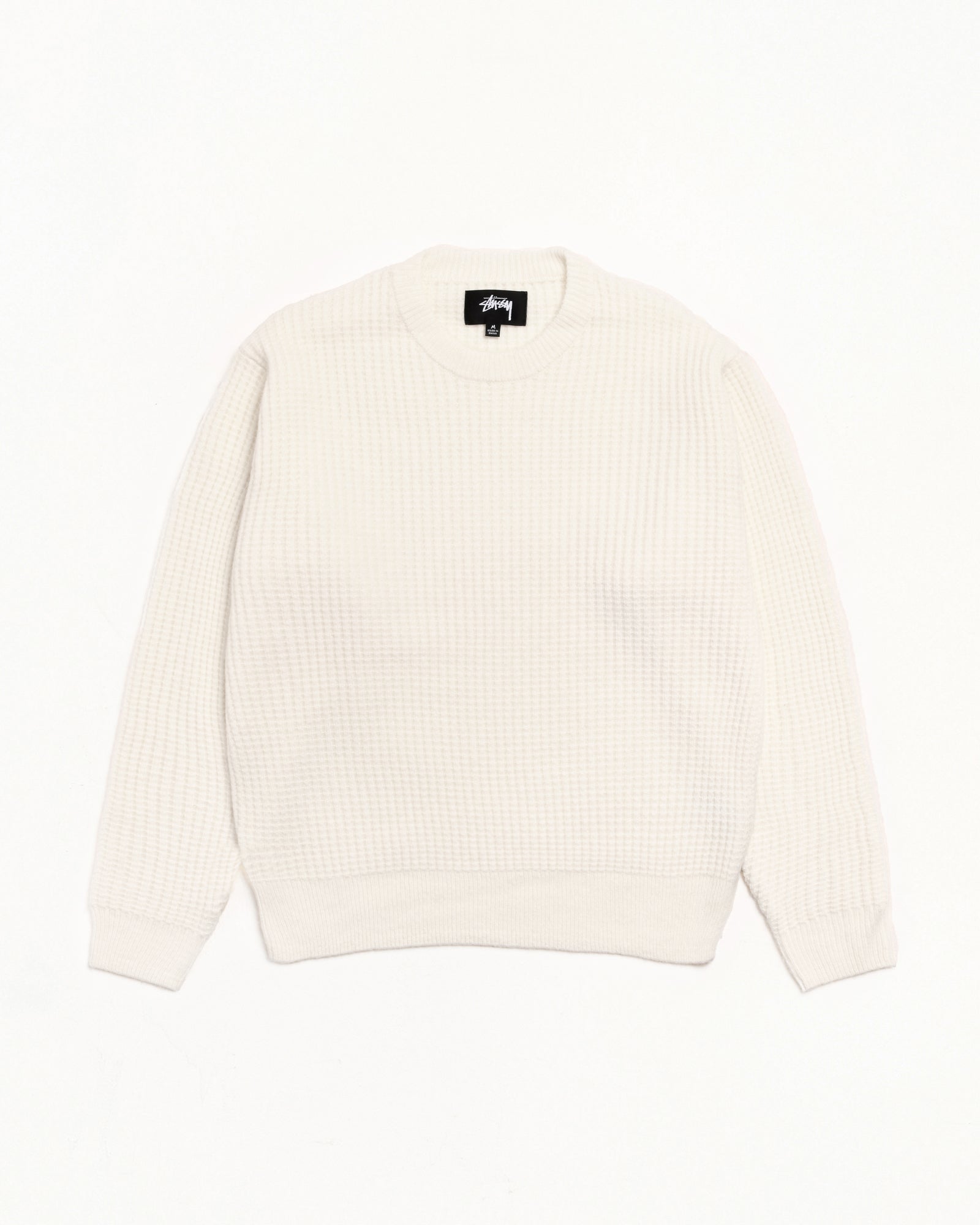 WAFFLE CASHMERE SWEATER, Ivory