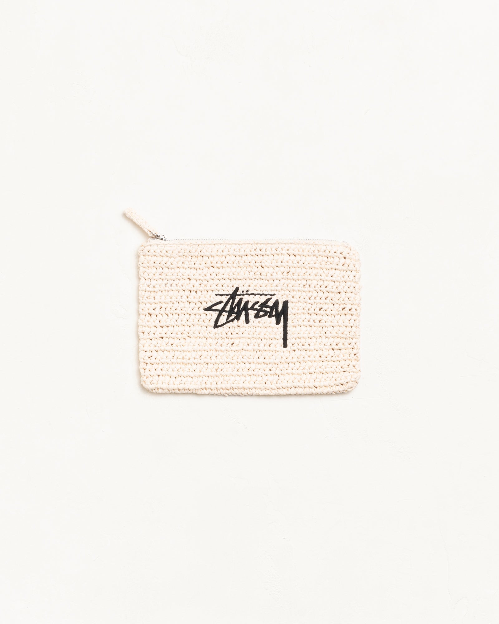 WOVEN ZIP POUCH, Ivory