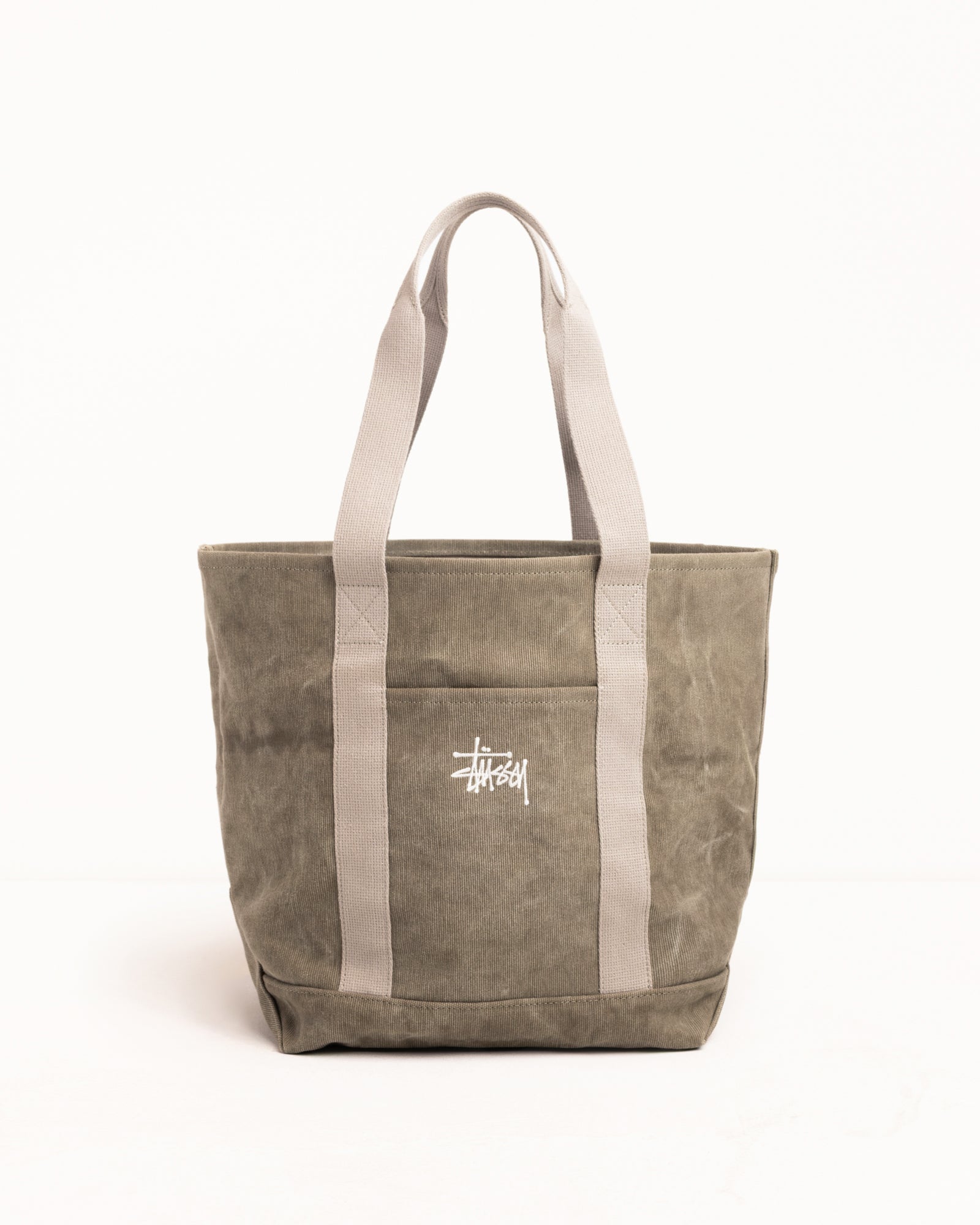 WAXED CANVAS MARKET TOTE, Stone