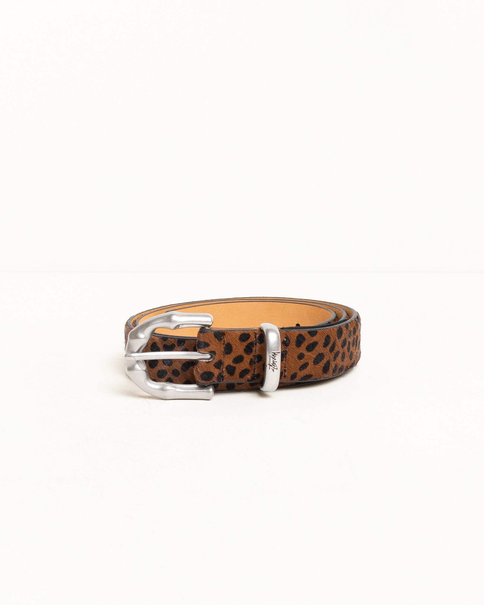 BAMBOO BUCKLE BELT、Hairy Leopard Pattern