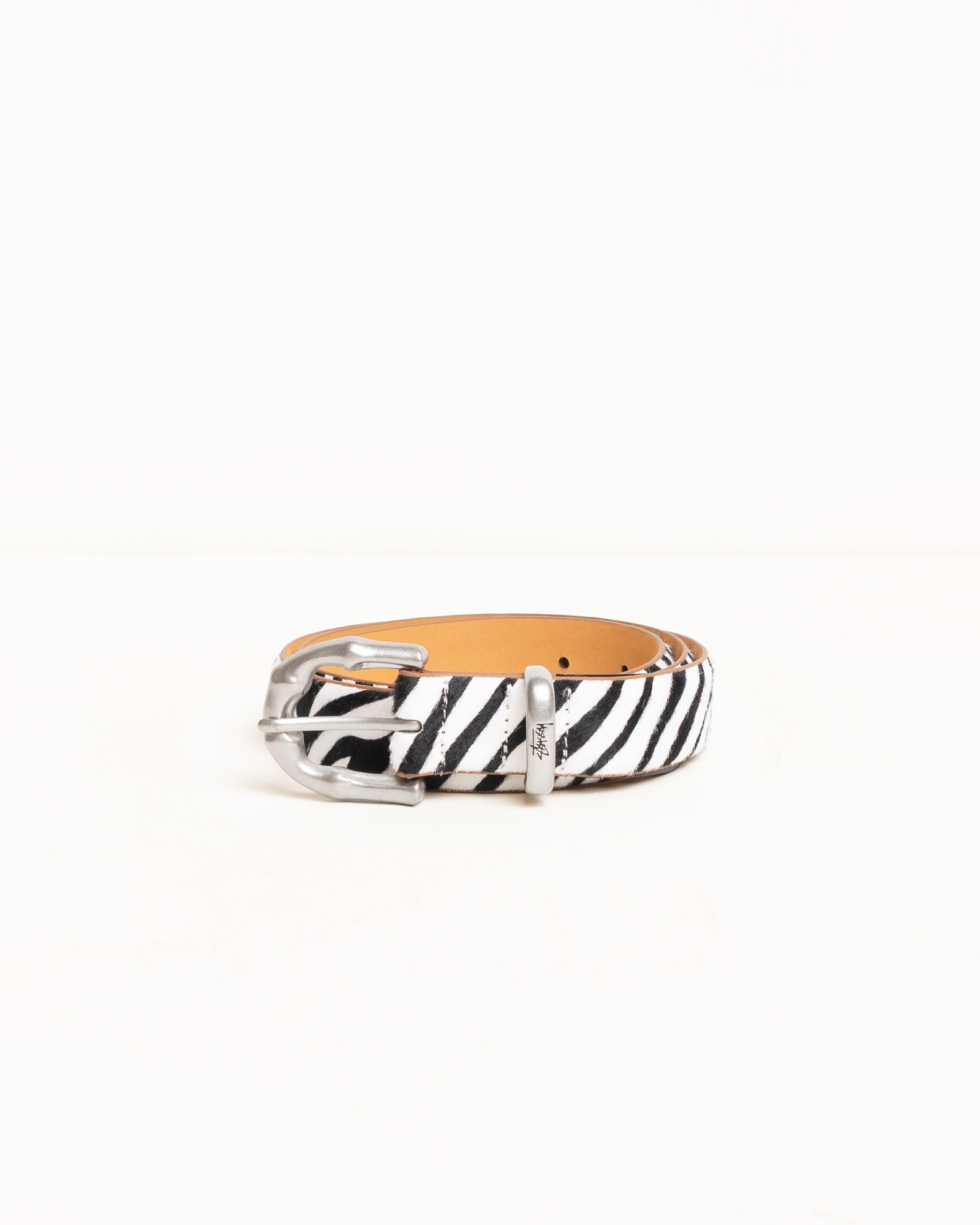 BAMBOO BUCKLE BELT, Hairy Zebra Pattern