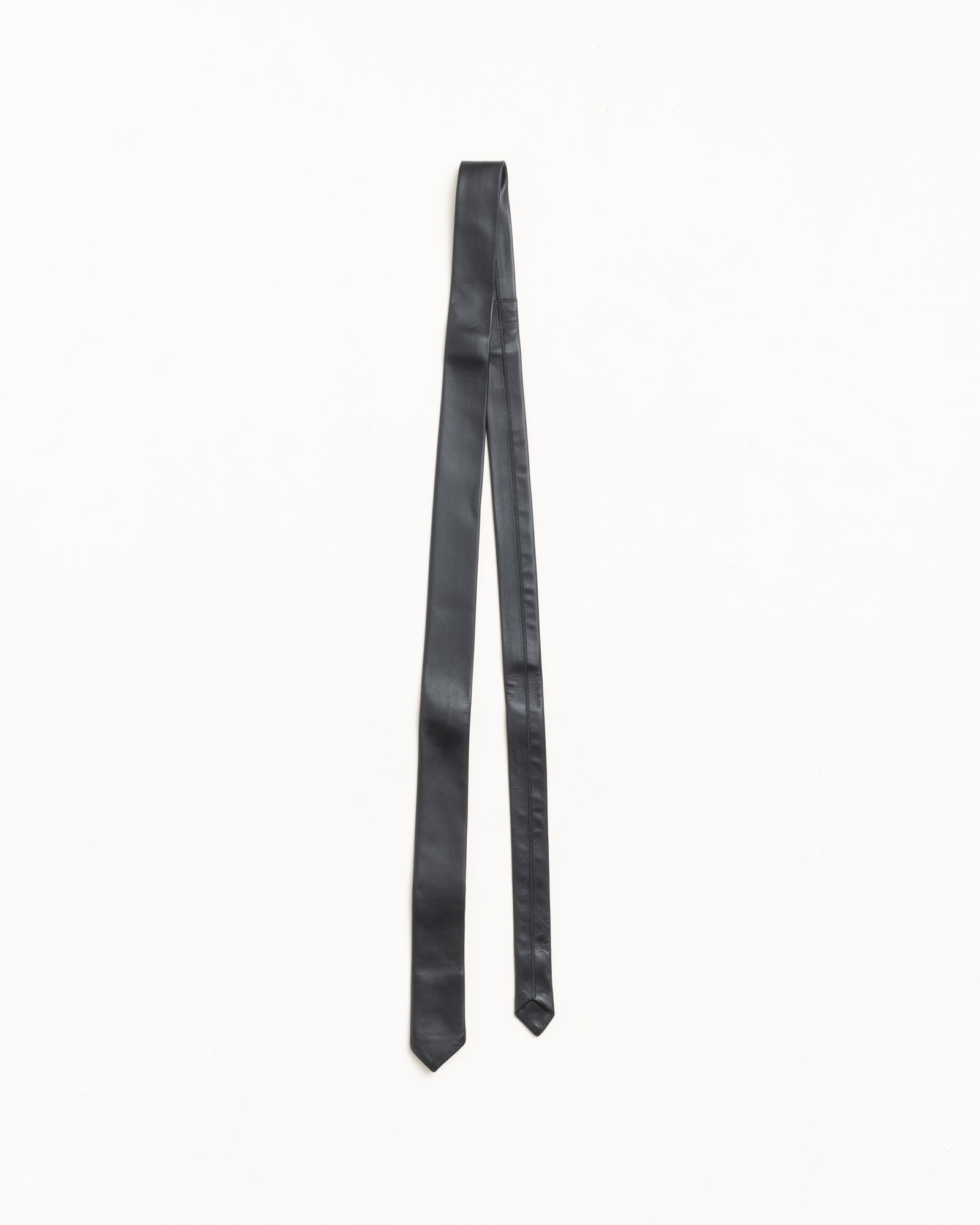 LEATHER TIE, Black