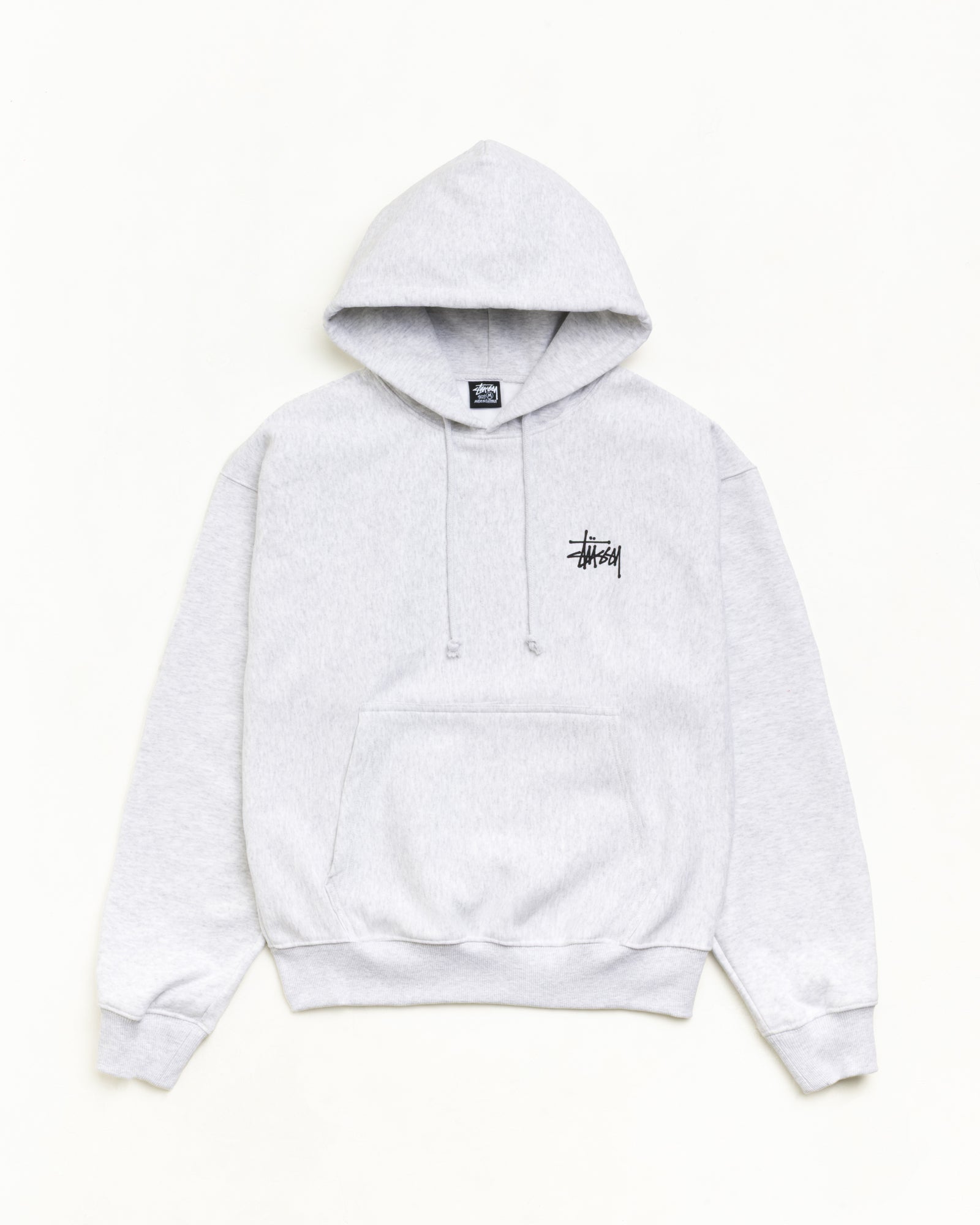 BASIC STÜSSY HOODIE, Ash Heather