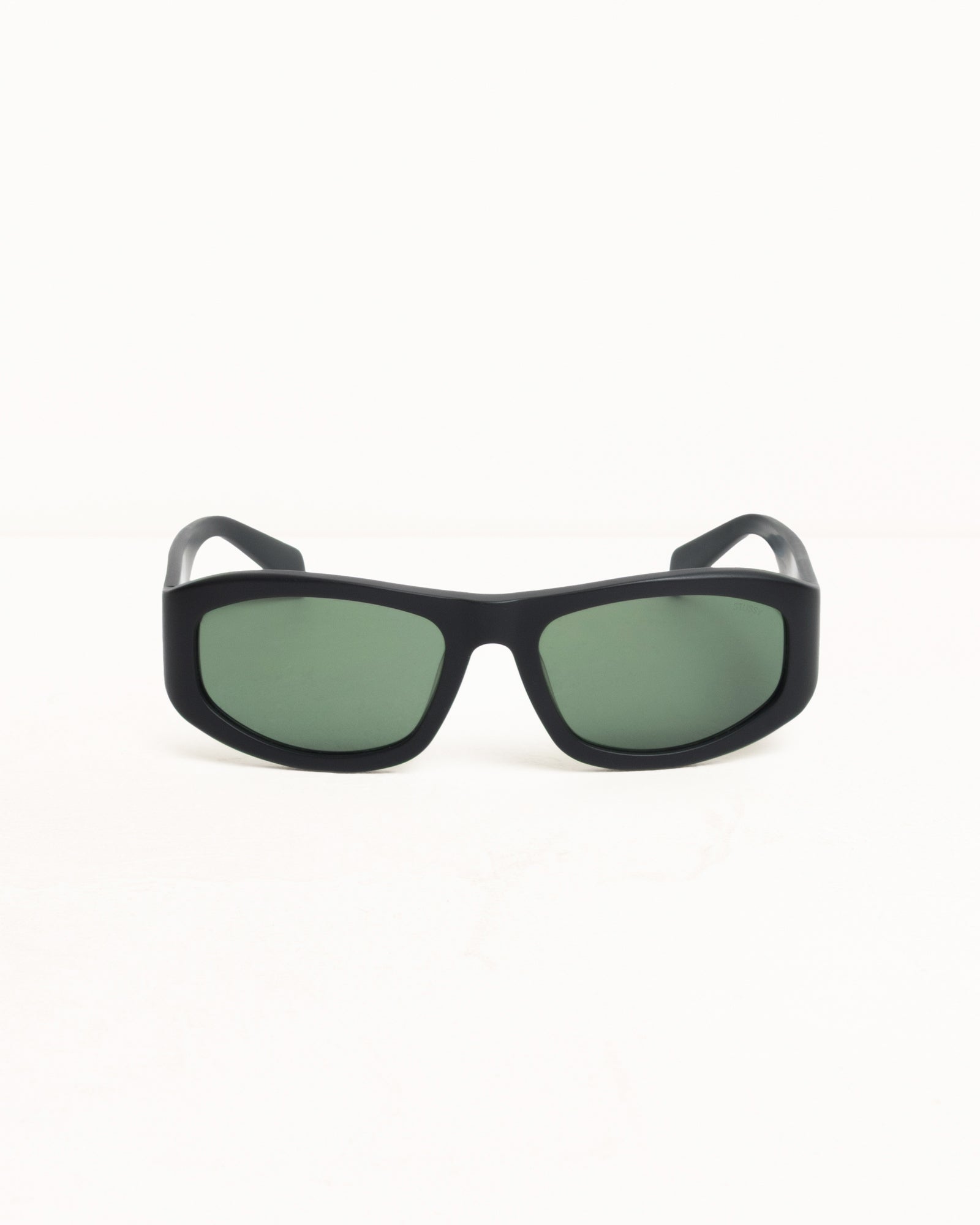 LANDON SUNGLASSES, Matte Black/Green Lens