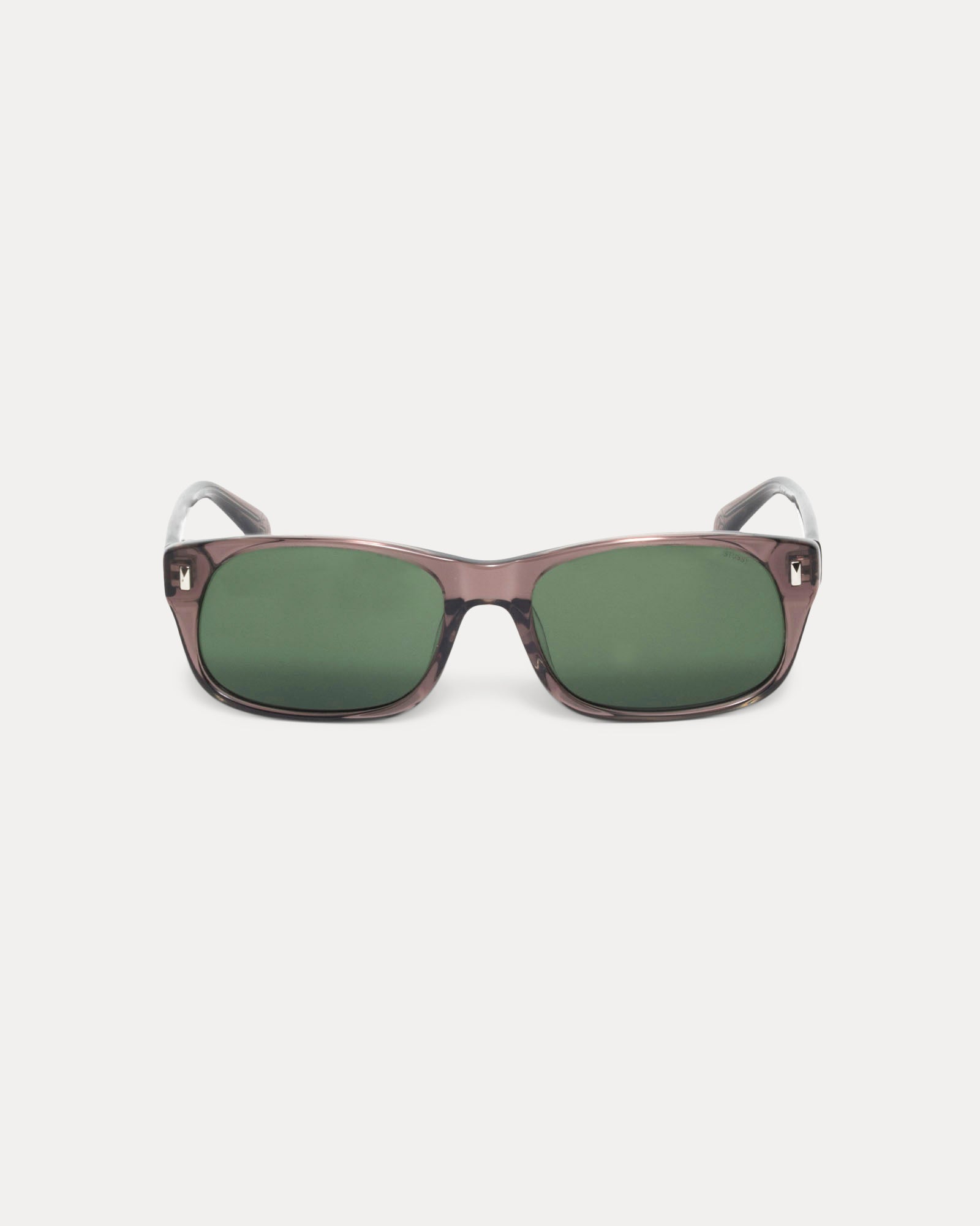 MICHAEL SUNGLASSES, Transparent Taupe/Green Lens